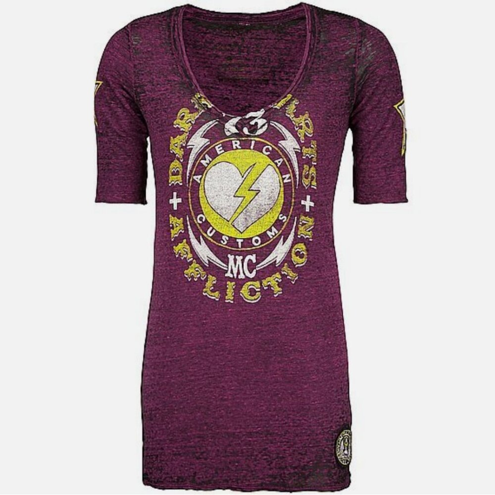 Affliction American Customs Dark Hearts T Shirt